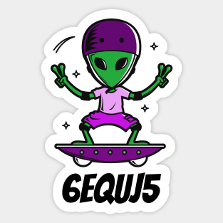 6EQUJ5 Aliens (Wow! Signal) 8 Sticker